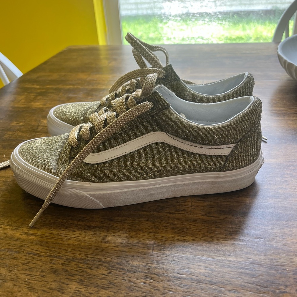Vans Gold Glitter Sneakers